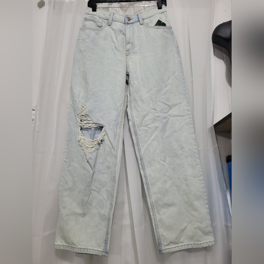 Wild Fable Women’s High-Rise Dad Jeans – Size 6, 30" Inseam, Light Wash Denim